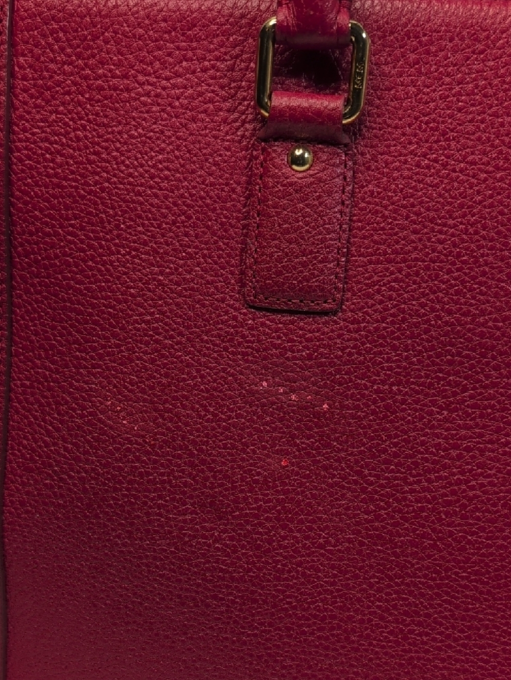 MCM Red Studded Leather Crossbody/ Tote Bag - Picture 4 of 16